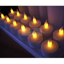 Led Rechargeable Candle Set 12pcs Flameless Tealight Candles Electronic Candle Lights Amber Vivid Flickering
