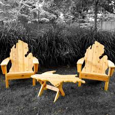 Sittin In The Mitten Mad Chairs Adirondack Chairs Chair Michigan Shaped