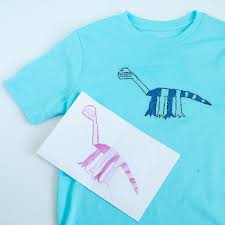 Machine embroidery is easy as all you need is to place your shirt in the machine, press the start button, and embroidery happens. How To Embroider A T Shirt Embroider Your Kids Art Elizabeth Made This