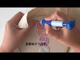 パンチニードルの基本のやり方動画 part4 youtube 刺繍 図案 ハンドメイド 人気 ねこ 刺繍