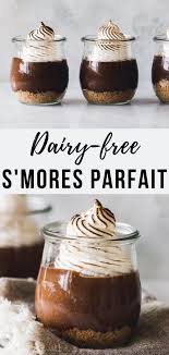 Dairyfree Smores Parfaits These Decadent Chocolate And Marshmallow Parfaits Taste Downright Sinful But Are Made With Dairyfree Chocolate Pudding And Healthier Dairy Free Dessert Sugar Free Desserts Dessert Recipes