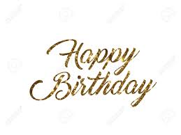 Le Scintillement Dore De Main Isole Ecrit Le Mot Joyeux Anniversaire Clip Art Libres De Droits Vecteurs Et Illustration Image 82438220