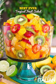 Best Ever Tropical Fruit Salad The Slow Roasted Italian Tropical Fruit Salad Fruit Salad Recipes Fruit Dishes