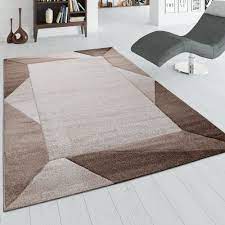 Top marken günstige preise große auswahl. Teppich Wohnzimmer 3 D Bordure Beige Braun Teppichcenter24