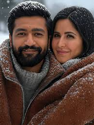 Katrina Kaif and Vicky Kaushal in snowfall