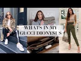 Beige/ebony gg supreme canvas, a material with low environmental impact, with taupe suede detail. What S In My Gucci Dionysus Gg Supreme Small Shoulder Bag Review Youtube
