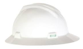 Msa Full Brim V Gard Hard Hat W Ratchet Suspension