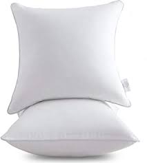 These provide adequate support to the head. Amazon Com Oubonun 18 X 18 Pillow Inserts Set Of 2 Throw Pillow Inserts With 100 Cotton Cover 18 Inch Square Interior Sofa Pillow Inserts Decorative Pillow Insert Pair White Couch Pillow Kitchen Dining