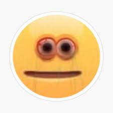 Emoji sun staring meme sticker