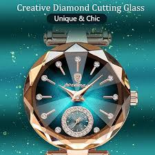 لا لافاريدو ساعات للنساء، ساعات نسائية مع زخرفة كريستالية، ساعات انالوج  بسوار جلد/ستانلس ستيل، مجوهرات بتصميم عتيق رفيع للغاية، هدايا مثالية لها،  بمينا أزرق: اشتري اون لاين بأفضل الاسعار في السعودية -