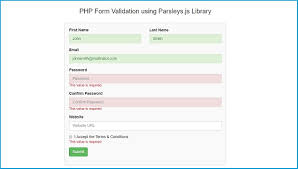 Client Side Form Validation Using Parsley Js With Php Ajax Webslesson