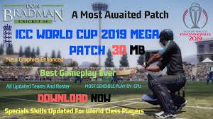With all the latest player faces, realistic stadiums, different squad for all teams. Don Bradman Cricket 14 World Cup 2019 Edition Patch Roster Updated 28 12 2019 All In One Downloadzz