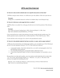 Websites often have no author, date, or title. Http Www Apu Edu Live Data Files 288 Apa And The Internet Pdf