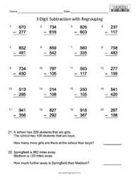 Practice 2 digit subtraction with regrouping. 3 Digit Subtraction Teaching Squared