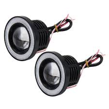2 Pcs Universal 3inch Led Fog Angel Eyes R500 High Intensity Led Lamps Car Fog Light
