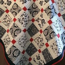 Black And White Quilt Patterns Modern Baby Quilt Red Black And White Patchwork Crib Blanket Nursery Bedding Quilts Baby Quilts Quilt Patterns