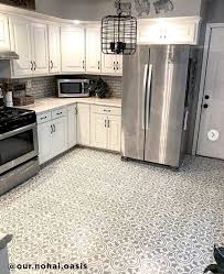 These ideas—like diamond patterns, floral stencils, and deep colors—are guaranteed to on this kitchen floor, the design was applied to white tile. Pin By Morse Cj On Home