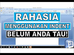2 Cara Cepat Menggunakan Indent Di Microsoft Word Youtube