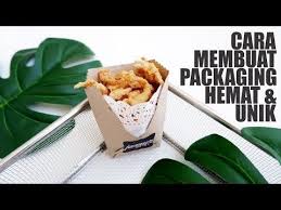Cetak print full color bahan duplex. Tutorial Cara Membuat Packaging Makanan Kekinian Hemat Dan Unik Youtube Makanan Ide Makanan Kemasan