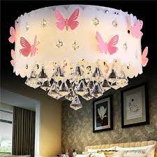 crystal pink butterfly pendant lamp deckenlampe beleuchtung decke deckenlampe kristall