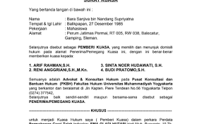 Contoh Surat Kuasa Cerai Talak Cute766