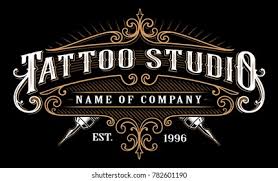 Tattoo parlor set of logos in neon style. Tattoo Logo Vectors Free Download