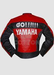 Yamaha Red And Black Biker Leather Jacket Red And Black Jacket White Leather Jacket Jackets