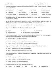 You will find addition lessons, worksheets, homework, and quizzes in each section. Honors Pre Calculus Probability Worksheet 1 Hinsdale Township