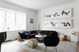 The sofa couch and the chaise can be separated, if you need to make more space in your living room ensemble. Living Rooms With Black Sofas Houzz