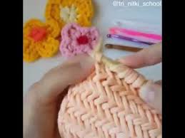 Penye Ipten Yuvarlak Sepet Yapimi Diy Youtube Orgu Egitimleri Sepetler Orgu