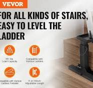 VEVOR Nivelador de Escalera, Superficie de Apoyo, Herramienta de Nivelación de Escalera de Acero, Tolva de Inclinación Plegable, Fácil Uso, para ...