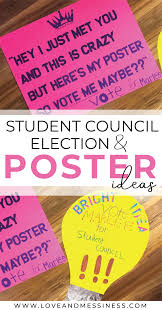 Marlee S Student Council Election Love Messiness Student Council Posters Student Council Campaign Posters Slogans For Student Council