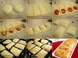 Pizza Pockets Step By Step Fauzia S Kitchen Fun Pizza Pockets Easy Homemade Pizza Recipes