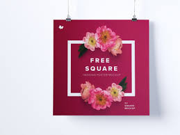Download Free 1 1 Square Hanging Poster Mockup By Originalmockups Epicpxls