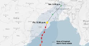 live tracking map cyclone fani batters india the new york