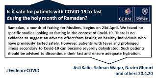 Is It Safe For Patients With Covid 19 To Fast In Ramadan The Centre For Evidence Based Medicine