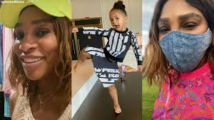 Celebrity parents twinning with their kids! Serena Williams Taker Her Daughter Olympia For Her First Tennis Class Lesson Youtube