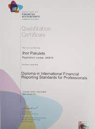 Inbridge Consulting Received Ifrs Ifa Certificate