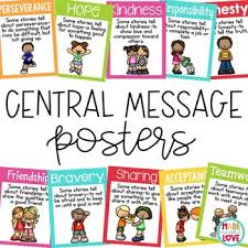 Central Message Poster Worksheets Teachers Pay Teachers