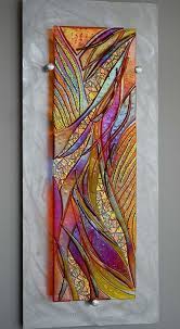 Burning Desire 11 X 35 Sold Fused Glass Wall Art Glass Painting Patterns Glass Painting Designs