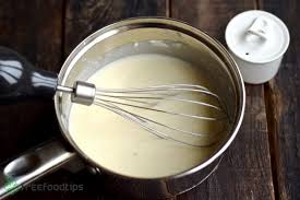 White barbecue sauce (also known as alabama white sauce) is a creamy sauce made with mayonnaise, apple cider vinegar, sugar, salt, and pepper. Sauce Bechamel Recipe Basic White Sauce Freefoodtips Com