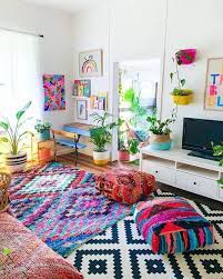 Tie Dye And Colorful Room Lover Bohemian Can Follow This This Setting Of Room Planters On The Wall And Floor Kep Home Decor Funky Home Decor Bohemian Interior