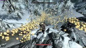 Skyrim 2500 Cheese Wheels Rolling Off A Mountain Youtube