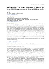 Instead it is becoming an imperialistic adversary. Pdf Sacred Islands And Island Symbolism In Ancient And Imperial China An Exercise In Decolonial Island Studies