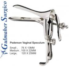 A mirror or polished metal plate. Graves Speculums Vaginal Speculation Gyne Instruments