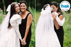 Bride Surprises Mother-in-Law at Reception by Wearing Her Vintage  80s-Style Wedding Dress (Exclusive)