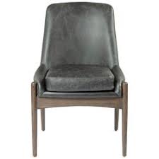 Furniwell dining chairs mid century modern dsw chair upholstered side kitchen chairs with wood leg and soft padded cushion for kitchen, dining, bedroom, living room set of 4 (black) 4.6 out of 5 stars. Olena Mid Century Modern Black Leather Sculpted Nettle Wood Dining Chair Kathy Kuo Home