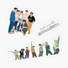 Dynamite Bts Sticker Pack Stickers Set Sticker By Noonastudio In 2020 Cute Stickers Sticker Set Pop Stickers
