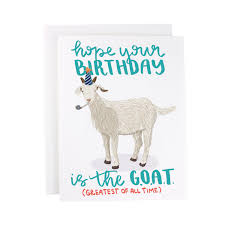 Goat Birthday Card G O A T Greatest Of All Time Etsy Birthday Cards Homemade Birthday Cards Cute Birthday Cards