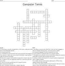 Hopefully it will be able to provide me with some useful information as to what a network card is, and how it can be used. Types Of Computers And Components Crossword Wordmint